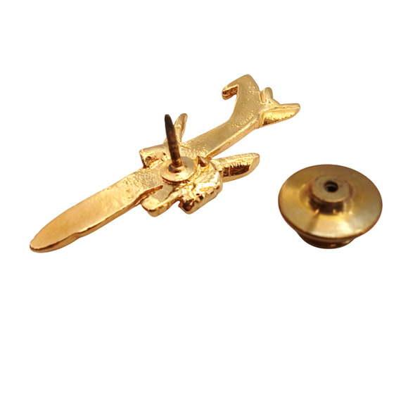 U.S. Air Force Jet Lapel Pin Gold Tone Military Bomber Tie Tack Aviation Gift - Picture 7 of 11